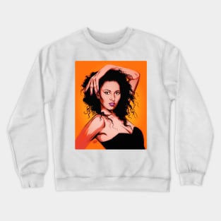 Pam Grier - An illustration by Paul Cemmick Crewneck Sweatshirt